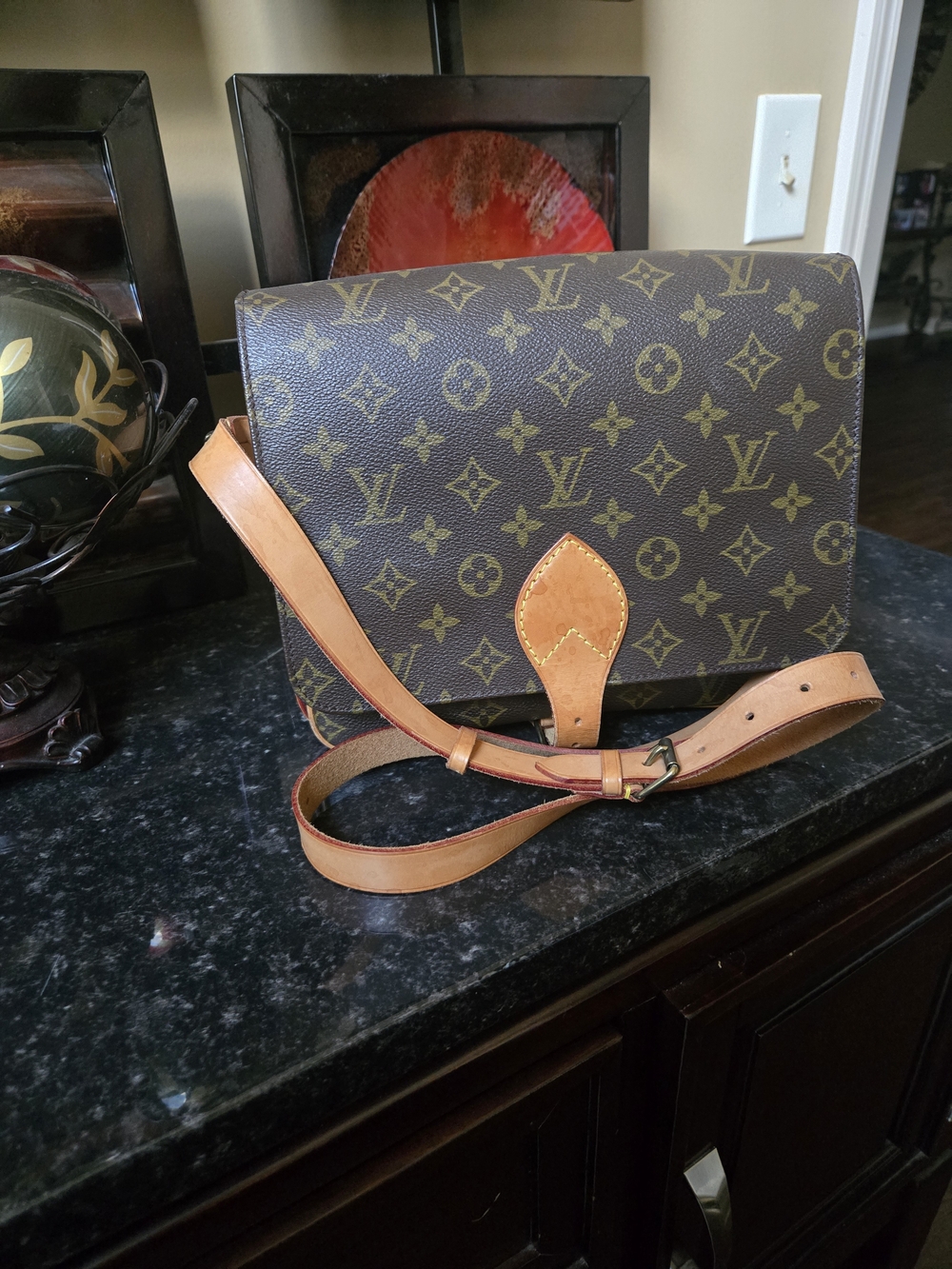 Louis Vuitton Monogram Canvas Crossbody Bag in Brown/Tan
